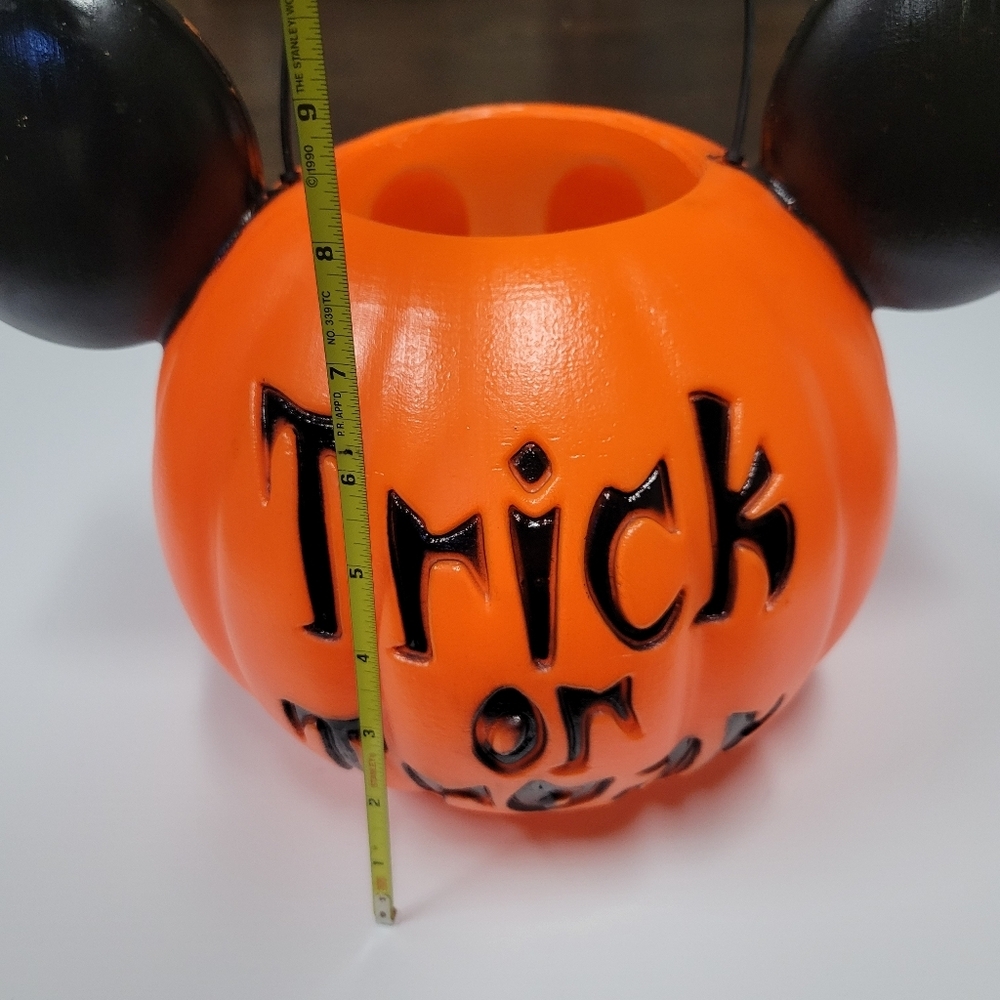 Vintage Disney Mickey Mouse Trick or Treat Halloween Candy Bucket Plastic Pail - Picture 8 of 8